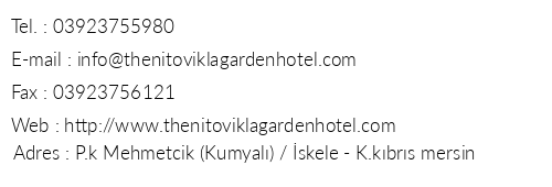 The Nitovikla Garden Hotel telefon numaralar, faks, e-mail, posta adresi ve iletiim bilgileri